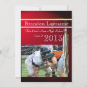 Varsity Tassel Afstuderen Red Gold Kaart (Voorkant)