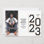 Varsity Team Player Sport Photo Graduparty Kaart (Voorkant)