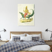 Varuna, God van de Oceanen, gegraveerd door Charle Canvas Afdruk (Insitu (Slaapkamer))