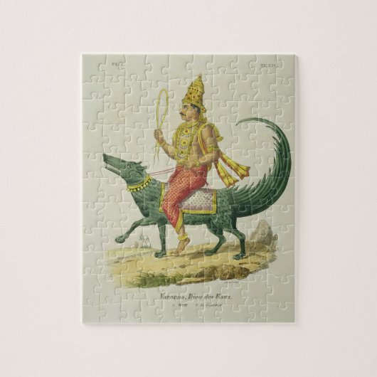 Varuna, God van de Oceanen, gegraveerd door Charle Legpuzzel (Verticaal)