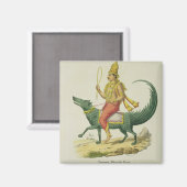 Varuna, God van de Oceanen, gegraveerd door Charle Magneet (Voorkant / Achterkant)