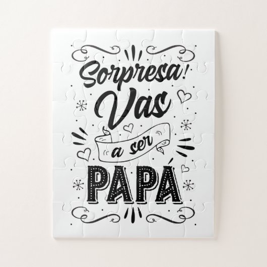 Vas a ser Papa Anuncio de Embarazo Artístico Legpuzzel (Verticaal)