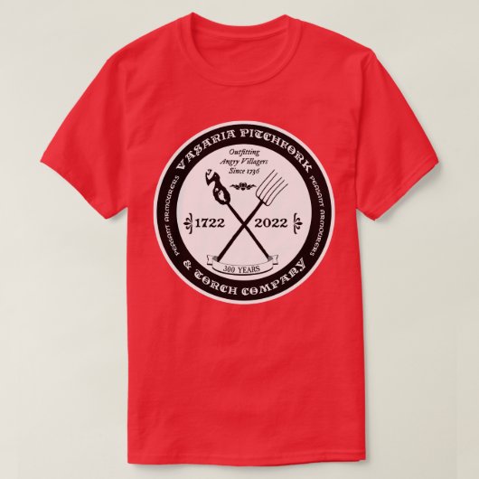Vasaria Pitchfork and Torch Company The Universal T-shirt (Design voorkant)