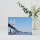 Vasco da Gama Bridge over de Taag in Lissabon Briefkaart (Staand voorkant)