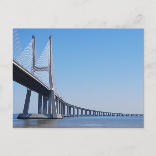 Vasco da Gama Bridge over de Taag in Lissabon Briefkaart (Voorkant)