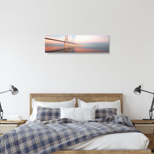 Vasco da Gama Bridge Panorama Canvas Art (Insitu (Slaapkamer))