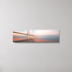 Vasco da Gama Bridge Panorama Canvas Art Afdruk