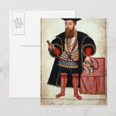 Vasco da Gama , illustratie Briefkaart (Voorkant / Achterkant)