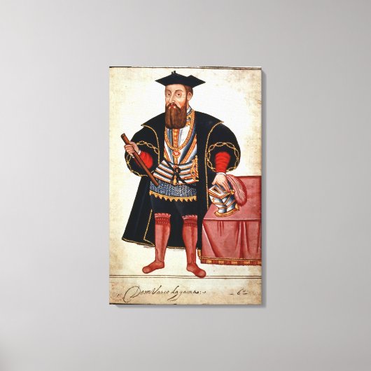Vasco da Gama , illustratie Canvas Afdruk (Voorkant)