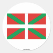 Vasco (Euskadi) Ronde Sticker (Voorkant)