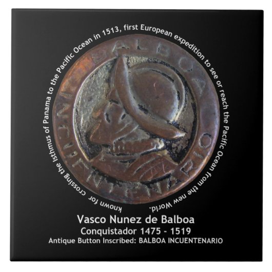 Vasco Nunez de Balboa Tegeltje (Voorkant)