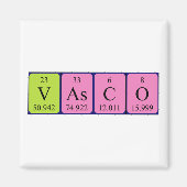 Vasco periodiek table name magnet (Voorkant)