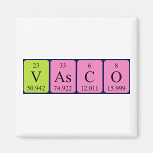 Vasco periodiek table name magnet