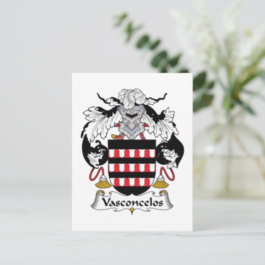 Vasconcelos Family Crest Briefkaart (Staand voorkant)