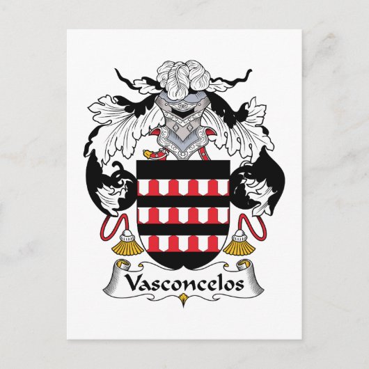 Vasconcelos Family Crest Briefkaart (Voorkant)