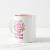 Vasculaire chirurgische roze Gift Tweekleurige Koffiemok (Voorkant links)