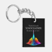 Vasculaire sonograaf-kleurrijke ultrasone golven sleutelhanger (Voorkant Links)