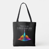 Vasculaire sonograaf-kleurrijke ultrasone golven tote bag (Achterkant)