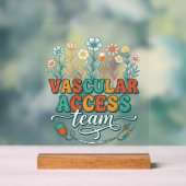 Vascular Access Team Bloemend Medisch Shirtontwerp Acryl Bord (Neutraal)