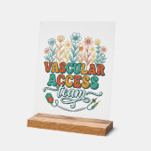 Vascular Access Team Bloemend Medisch Shirtontwerp Acryl Bord (Hoek)