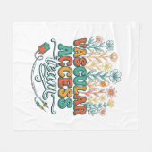 Vascular Access Team Bloemend Medisch Shirtontwerp Fleece Deken (Voorkant (Horizontaal))
