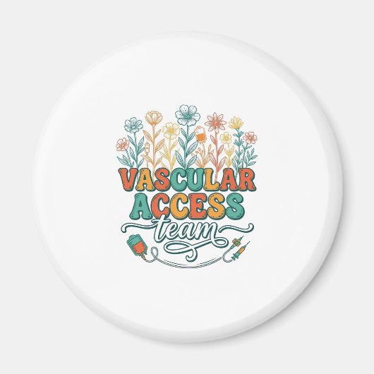 Vascular Access Team Bloemend Medisch Shirtontwerp Magneet (Voorkant)