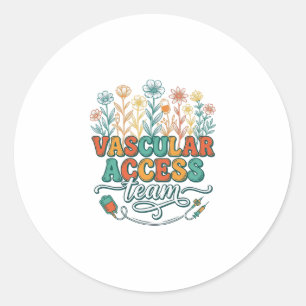 Vascular Access Team Bloemend Medisch Shirtontwerp Ronde Sticker