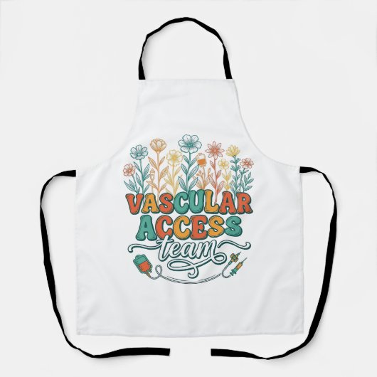 Vascular Access Team Bloemend Medisch Shirtontwerp Schort (Voorkant)