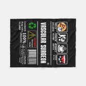 Vascular Surgeon Doctor Job Label Sarcasm Skills C Fleece Deken (Voorkant (Horizontaal))