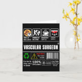 Vascular Surgeon Doctor Job Label Sarcasm Skills C Kaart (Gele Bloem)