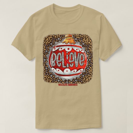 Vasculitis Bewustzijn Geloven Ornament Leopard chr T-shirt (Design voorkant)