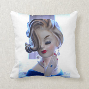 Vase 1960, verfijnd Lady Manicure & Ring Head Kussen