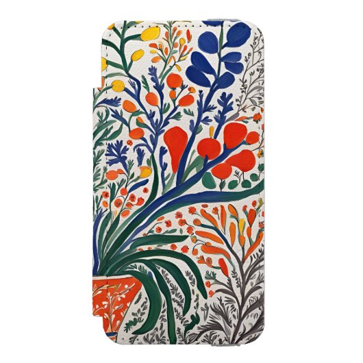 Vase and Wild Flowers  Incipio iPhone Portemonnee Hoesje (Voorkant Agenda)