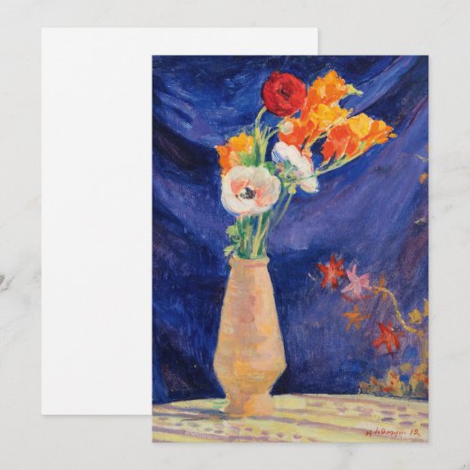 Vase d’Anémones | Henri Lebasque (Voorkant / Achterkant)