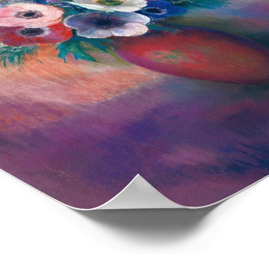 Vase D’anémones | Odilon Redon Poster (Hoek)