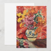 Vase de Fleurs à la Draperie Rouge | Louis Valtat (Voorkant / Achterkant)