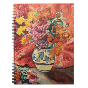 Vase de Fleurs à la Draperie Rouge Louis Valtat Notitieboek