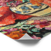 Vase de Fleurs à la Draperie Rouge | Louis Valtat Poster (Hoek)