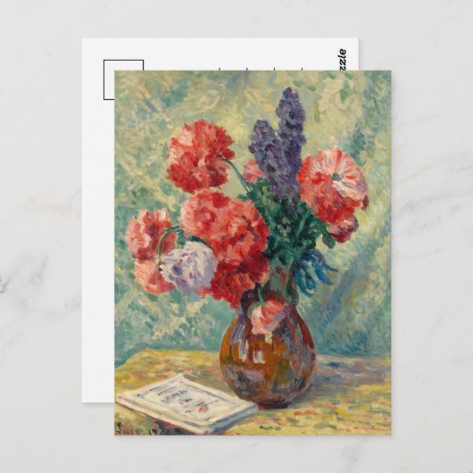 Vase de Fleurs | Maximilien Luce Briefkaart (Voorkant / Achterkant)
