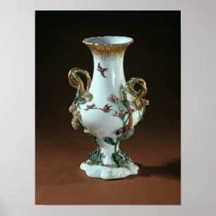 Vase Duplessis' met gouddecoratie Poster