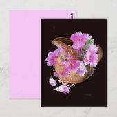 Vase en bloemen briefkaart (Voorkant / Achterkant)