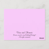 Vase en bloemen briefkaart (Achterkant)