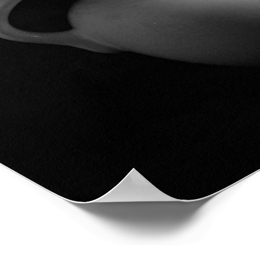 Vase en Peony Flowers Black en White Art Print (Hoek)