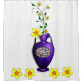 Vase florale douchegordijn (Voorkant)