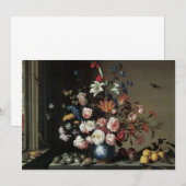 Vase Flowers by a Window, Balthasar van der Ast (Voorkant / Achterkant)