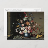 Vase Flowers by a Window, Balthasar van der Ast Briefkaart (Voorkant / Achterkant)