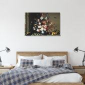 Vase Flowers by a Window, Balthasar van der Ast Canvas Afdruk (Insitu (Slaapkamer))
