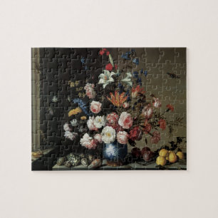 Vase Flowers by a Window, Balthasar van der Ast Legpuzzel
