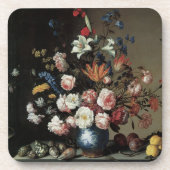 Vase Flowers by a Window, Balthasar van der Ast Onderzetter (Voorkant)