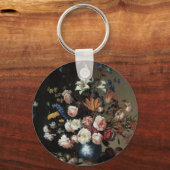 Vase Flowers by a Window, Balthasar van der Ast Sleutelhanger (Achterkant)